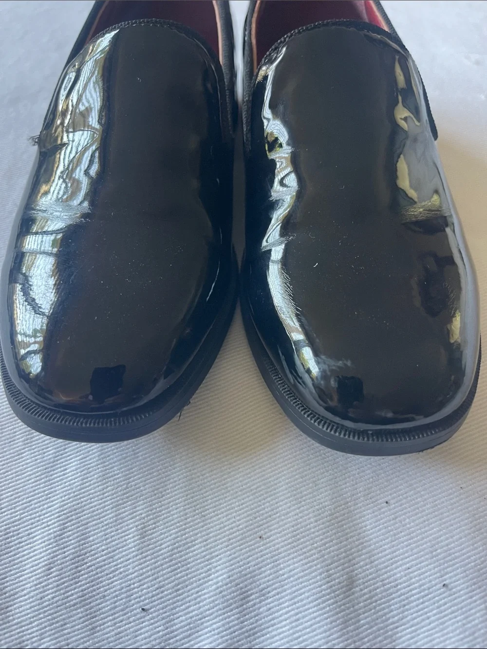 NEW SANTINO KIDS Size 11 Black Patent Slip-On Loafers